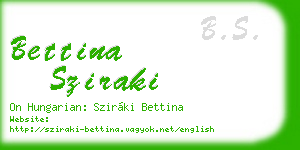 bettina sziraki business card